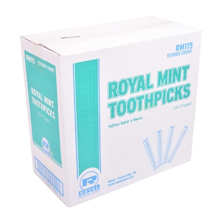Amercareroyal Royal Mint Individual Cello Wrapped Toothpick, PK15000 RM115